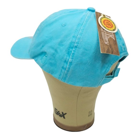 DK Embroidery Destin Florida Light Blue Strapback Cap 50+ UPF Baseball Hat NEW - Picture 12 of 13